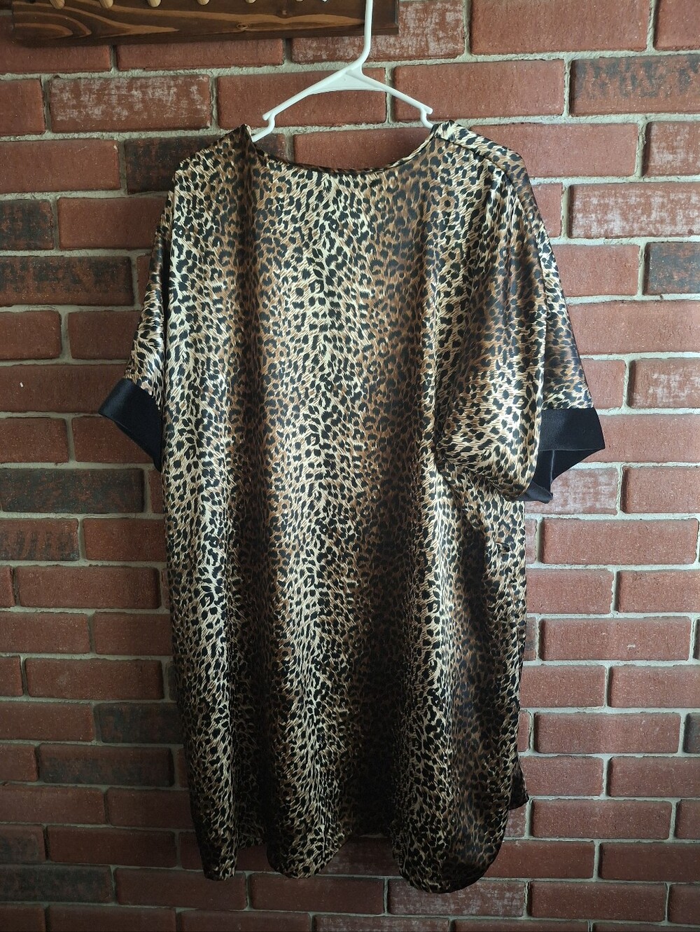 Vintage Delicates Woman Leopard Print Polyester Robe - Picture 3 of 3